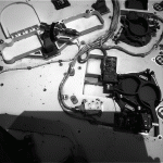 Shadow secuence over UVS

This image was taken by Navcam: Left A (NAV_LEFT_A) onboard NASA's Mars rover Curiosity on Sol 90 (2012-11-06 13:08:43 UTC and 2012-11-06 13:52:45 UTC) . 

Image Credit: NASA/JPL-Caltech